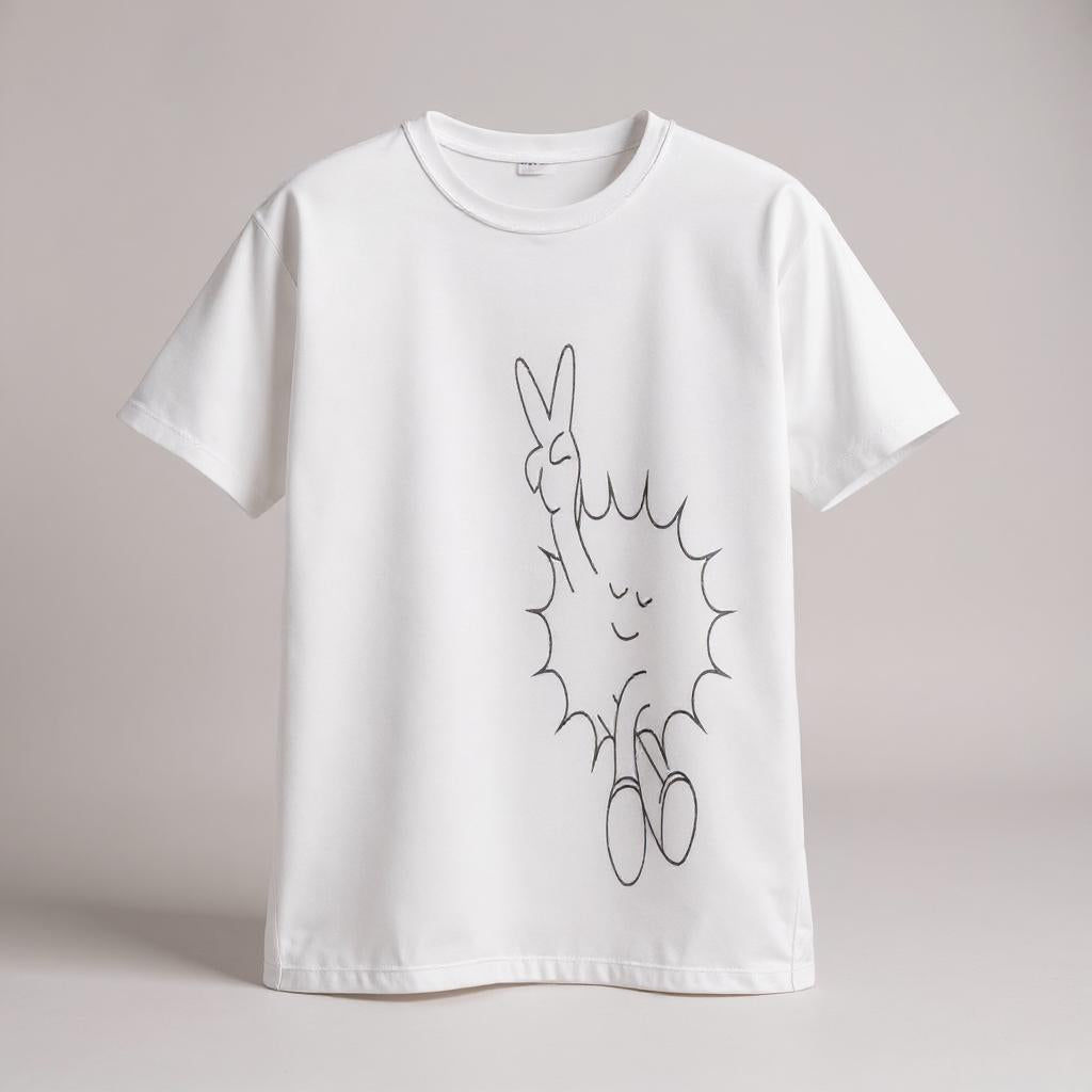 Premium Bio-Baumwolle T-Shirt - Minimalist Mountain
