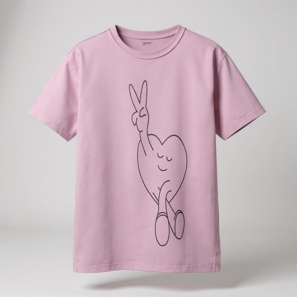 Premium Bio-Baumwolle T-Shirt - Minimalist Mountain